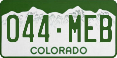 CO license plate 044MEB