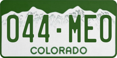 CO license plate 044MEO