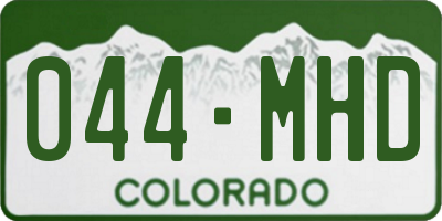 CO license plate 044MHD