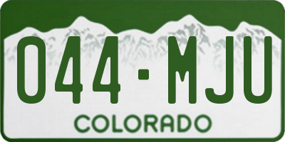 CO license plate 044MJU