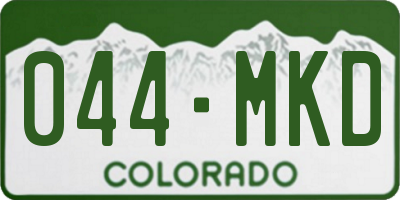 CO license plate 044MKD