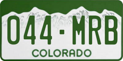 CO license plate 044MRB