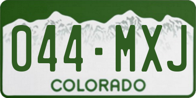 CO license plate 044MXJ
