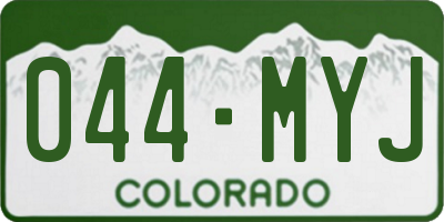 CO license plate 044MYJ