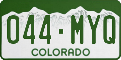 CO license plate 044MYQ