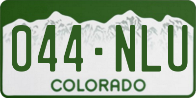 CO license plate 044NLU