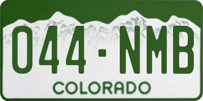CO license plate 044NMB