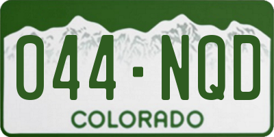 CO license plate 044NQD