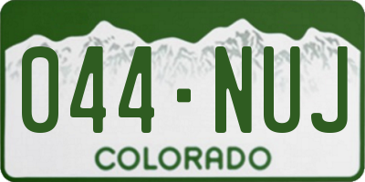 CO license plate 044NUJ