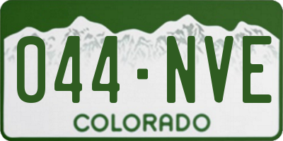 CO license plate 044NVE