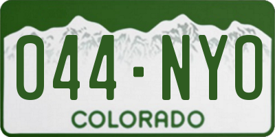 CO license plate 044NYO