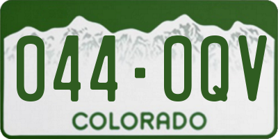 CO license plate 044OQV
