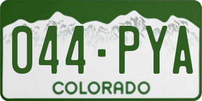 CO license plate 044PYA