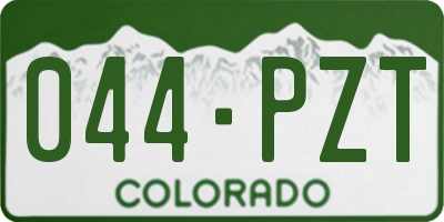 CO license plate 044PZT
