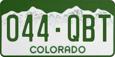CO license plate 044QBT