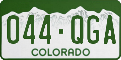 CO license plate 044QGA