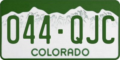 CO license plate 044QJC