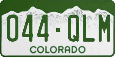 CO license plate 044QLM