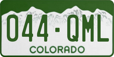 CO license plate 044QML