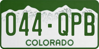 CO license plate 044QPB
