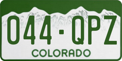 CO license plate 044QPZ