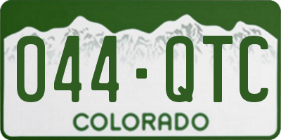 CO license plate 044QTC