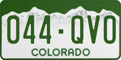 CO license plate 044QVO