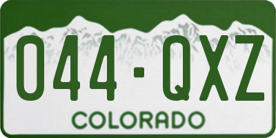 CO license plate 044QXZ