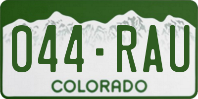 CO license plate 044RAU