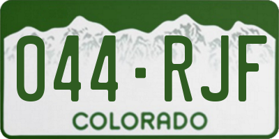 CO license plate 044RJF