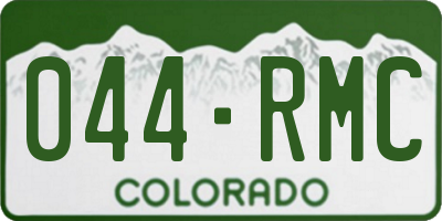 CO license plate 044RMC