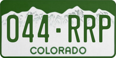 CO license plate 044RRP