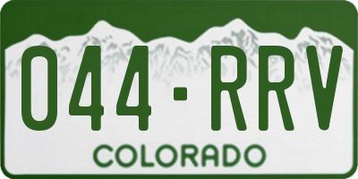 CO license plate 044RRV