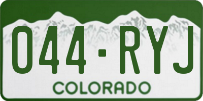 CO license plate 044RYJ