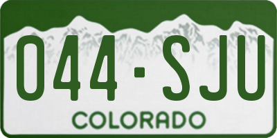 CO license plate 044SJU