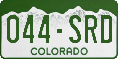 CO license plate 044SRD