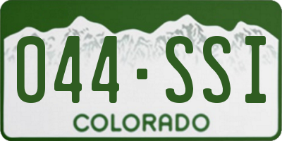 CO license plate 044SSI
