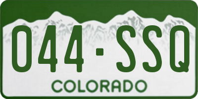 CO license plate 044SSQ