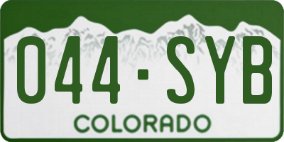 CO license plate 044SYB