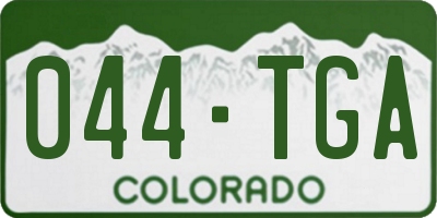 CO license plate 044TGA