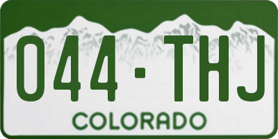 CO license plate 044THJ