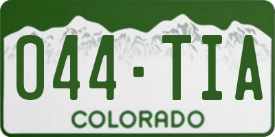 CO license plate 044TIA