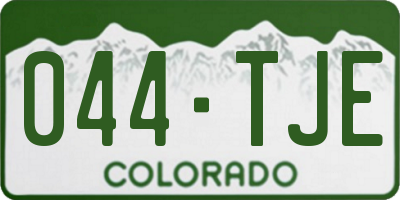 CO license plate 044TJE