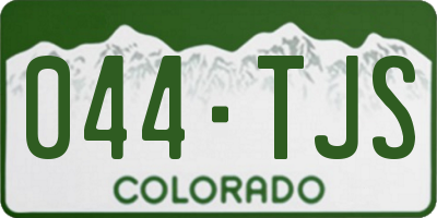 CO license plate 044TJS