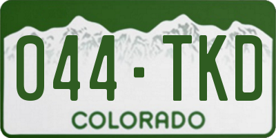 CO license plate 044TKD