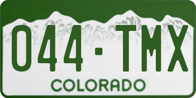 CO license plate 044TMX