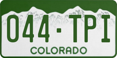 CO license plate 044TPI