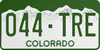 CO license plate 044TRE