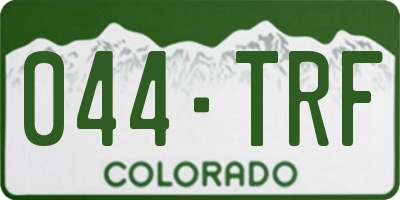 CO license plate 044TRF