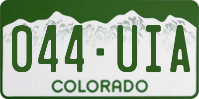 CO license plate 044UIA